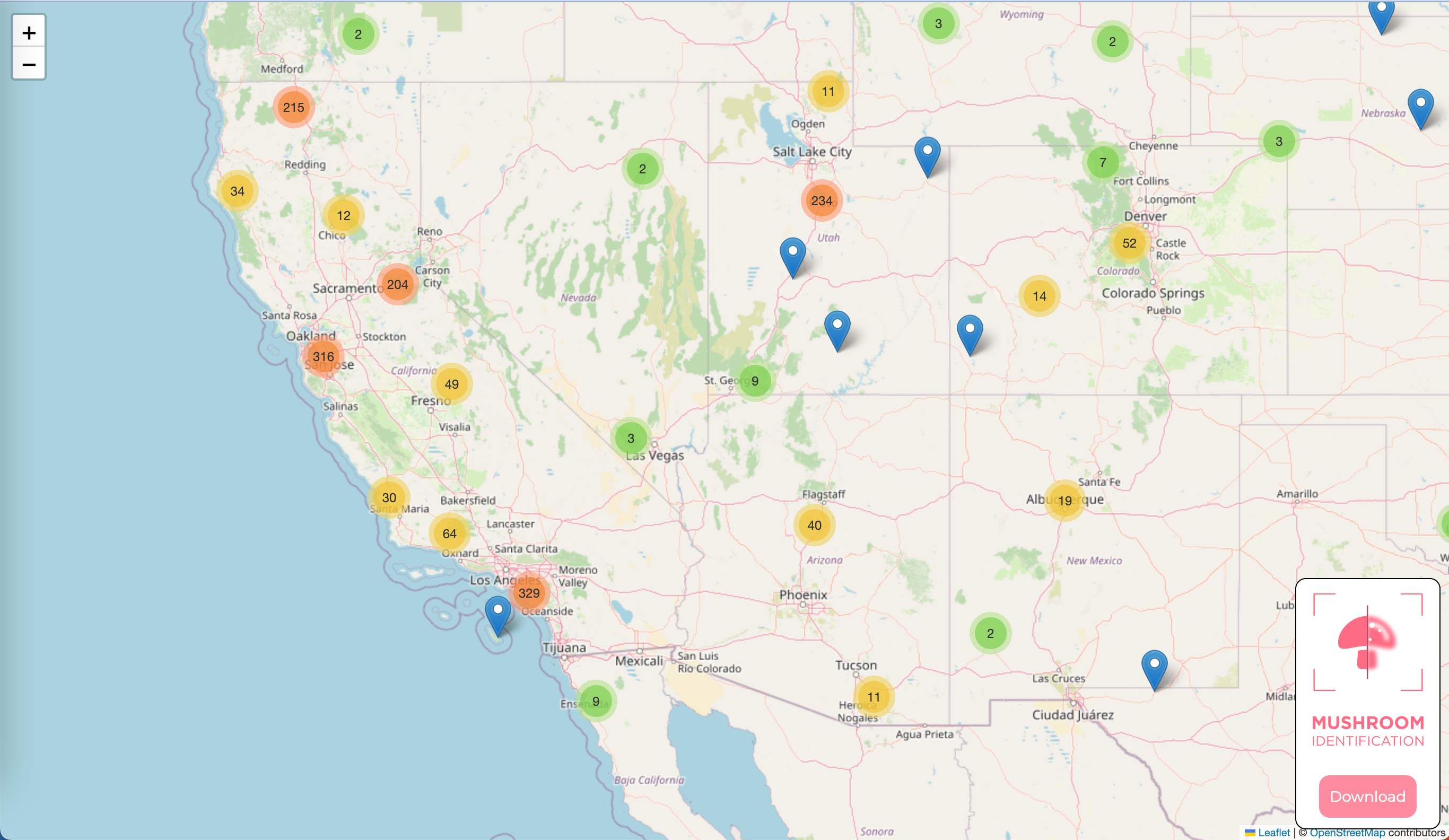 Mushroom Foraging Map